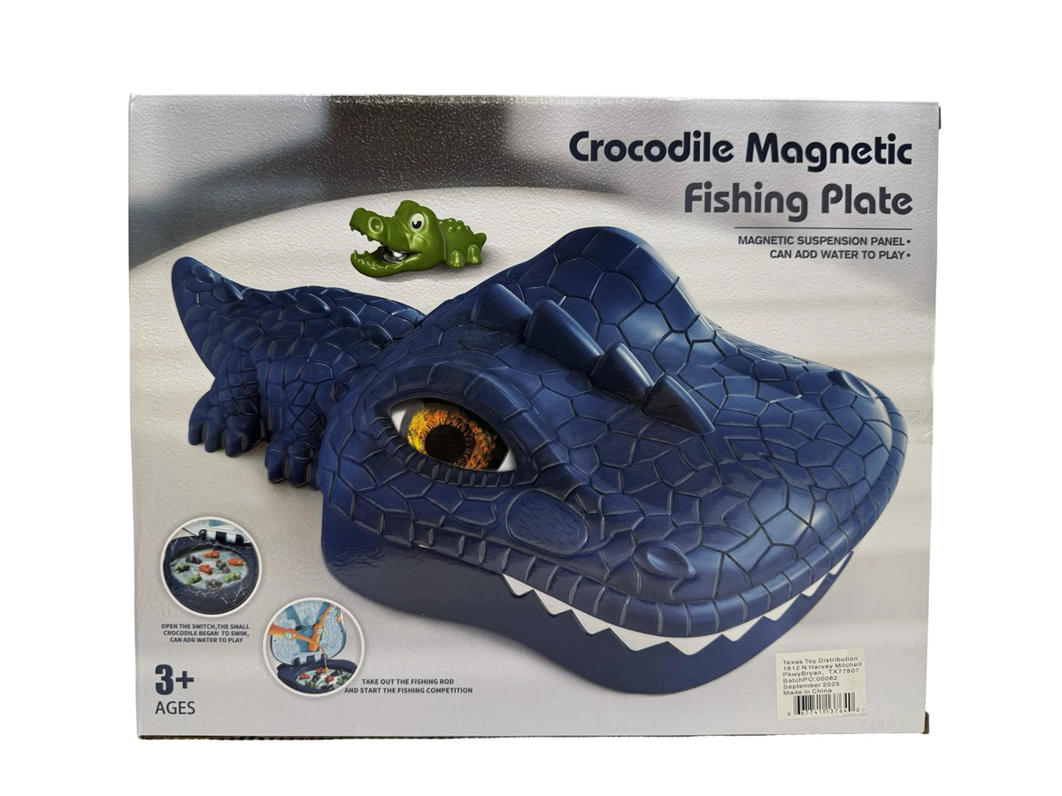 Magnetic Crocodile Fishing Game with Water Suspension Plate
