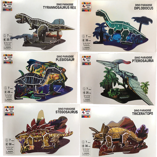 3D Dinosaur Foam Puzzle | EPS Foam | 6 Styles | T-Rex, Triceratops, Stegosaurus & More
