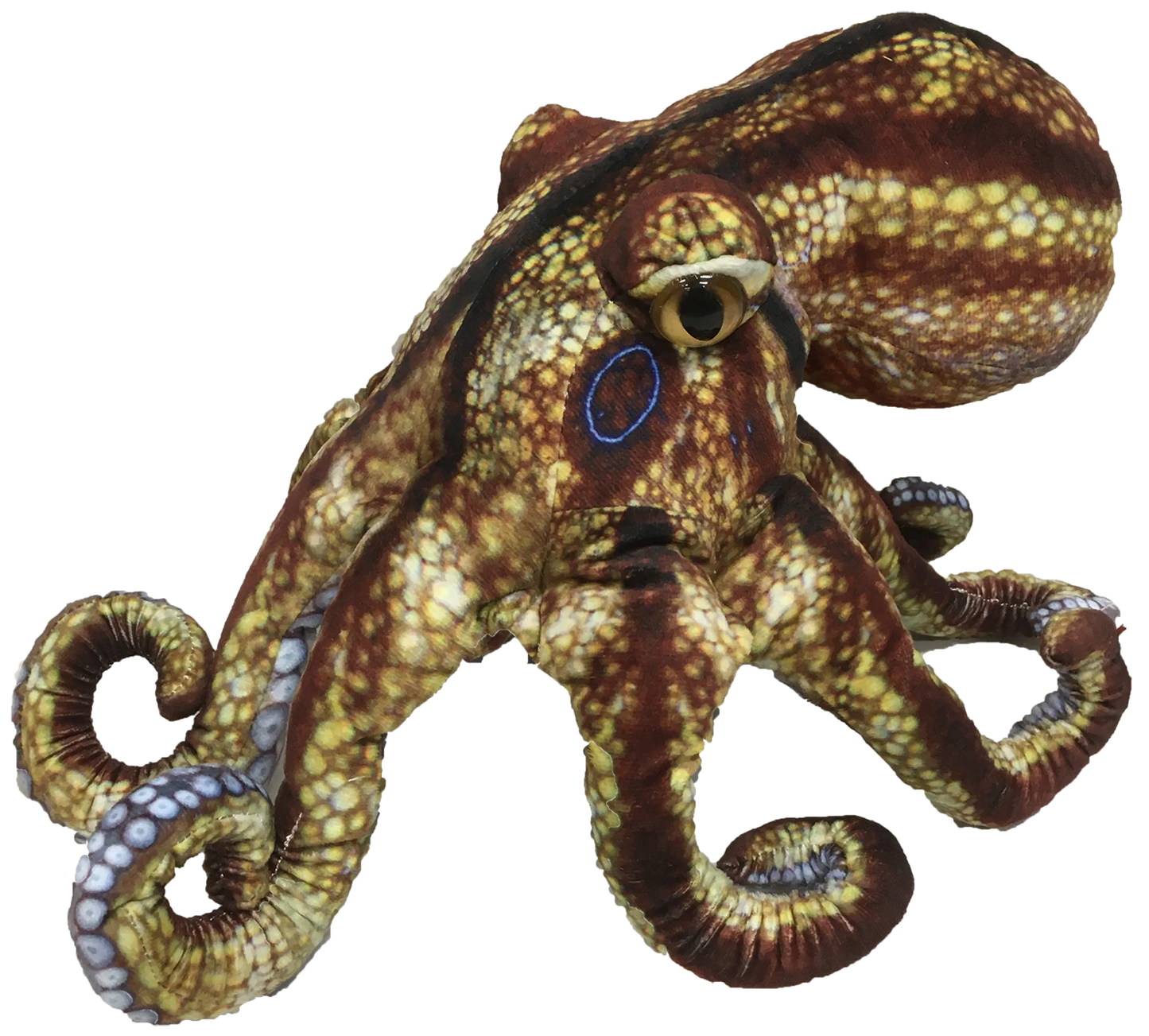 Realistic Octopus Plush Stuffed Animal | 10" Curled | 18" Extended Tentacles