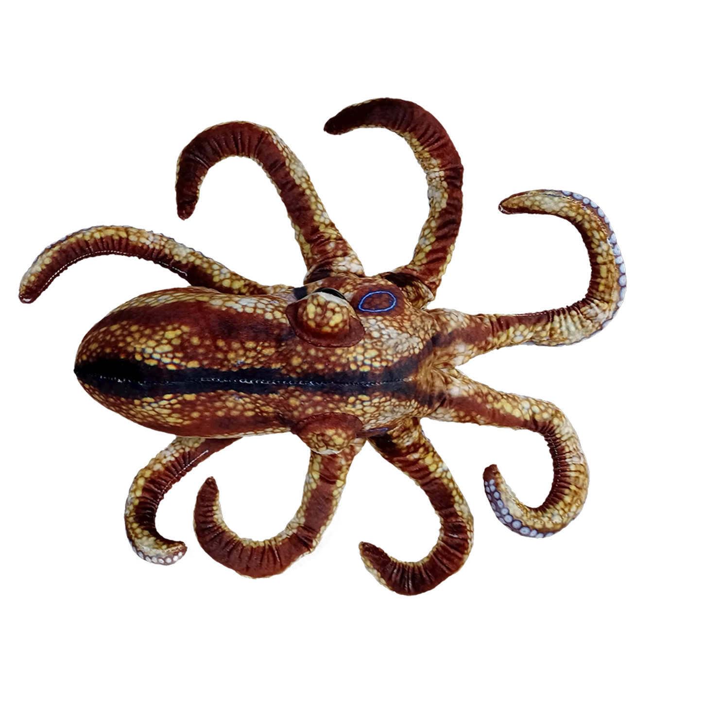Realistic Octopus Plush Stuffed Animal | 10" Curled | 18" Extended Tentacles