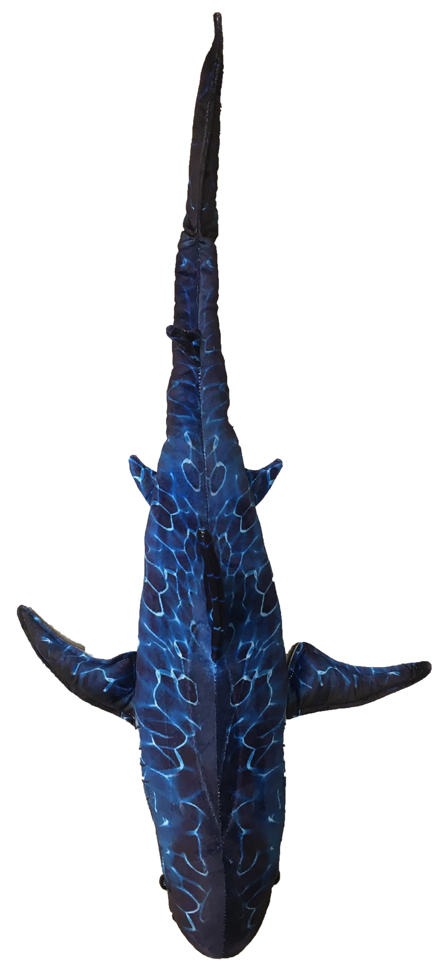 Blue Shark Plush Stuffed Animal | 29" | Underwater Pattern | Ocean Toy
