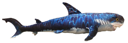 Blue Shark Plush Stuffed Animal | 29" | Underwater Pattern | Ocean Toy