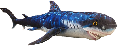Blue Shark Plush Stuffed Animal | 29" | Underwater Pattern | Ocean Toy