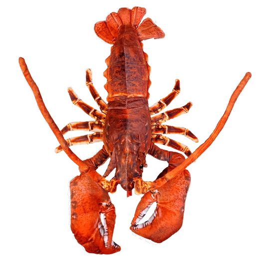 Lobster Plush Stuffed Animal | 18" | Claws, Antennae & Detailed Patterned Fabric | Ocean Toy