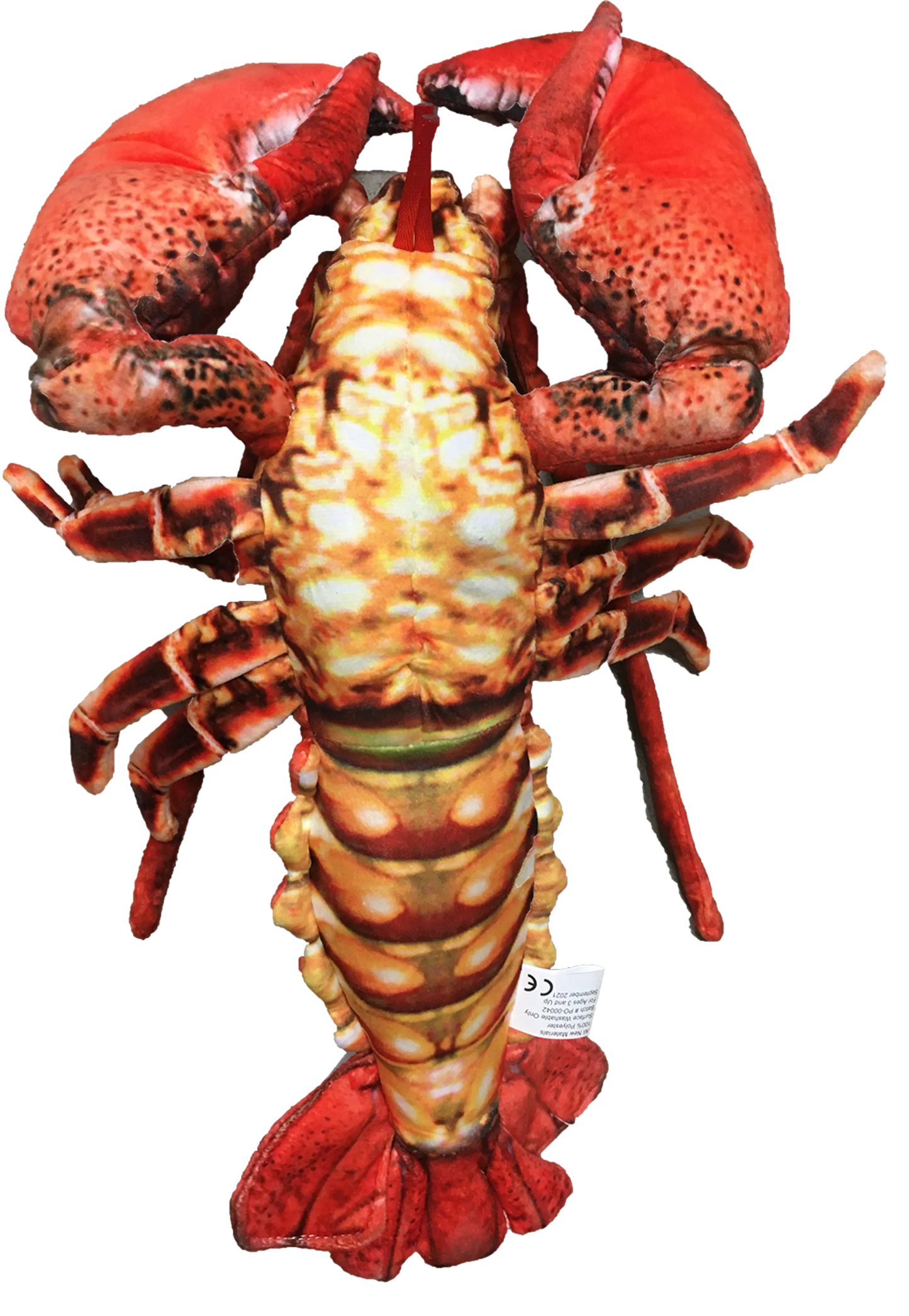 Lobster Plush Stuffed Animal | 18" | Claws, Antennae & Detailed Patterned Fabric | Ocean Toy