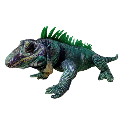 Green Iguana Plush Stuffed Animal | 24.4" | Realistic Scale Pattern | Reptile Toy