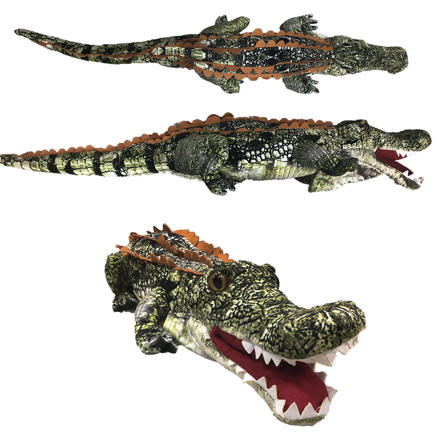 Crocodile Plush Hand Puppet | 40"+ | Felt Puppet Mouth | Giant Reptile Stuffed Animal