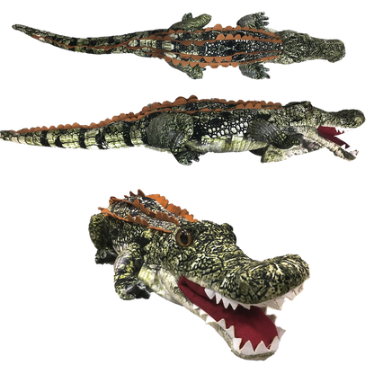Crocodile Plush Hand Puppet | 40"+ | Felt Puppet Mouth | Giant Reptile Stuffed Animal