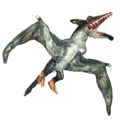 Pterosaur Plush Hand Puppet | 40" Wingspan | Wire-Supported Wings | Dinosaur Puppet Toy