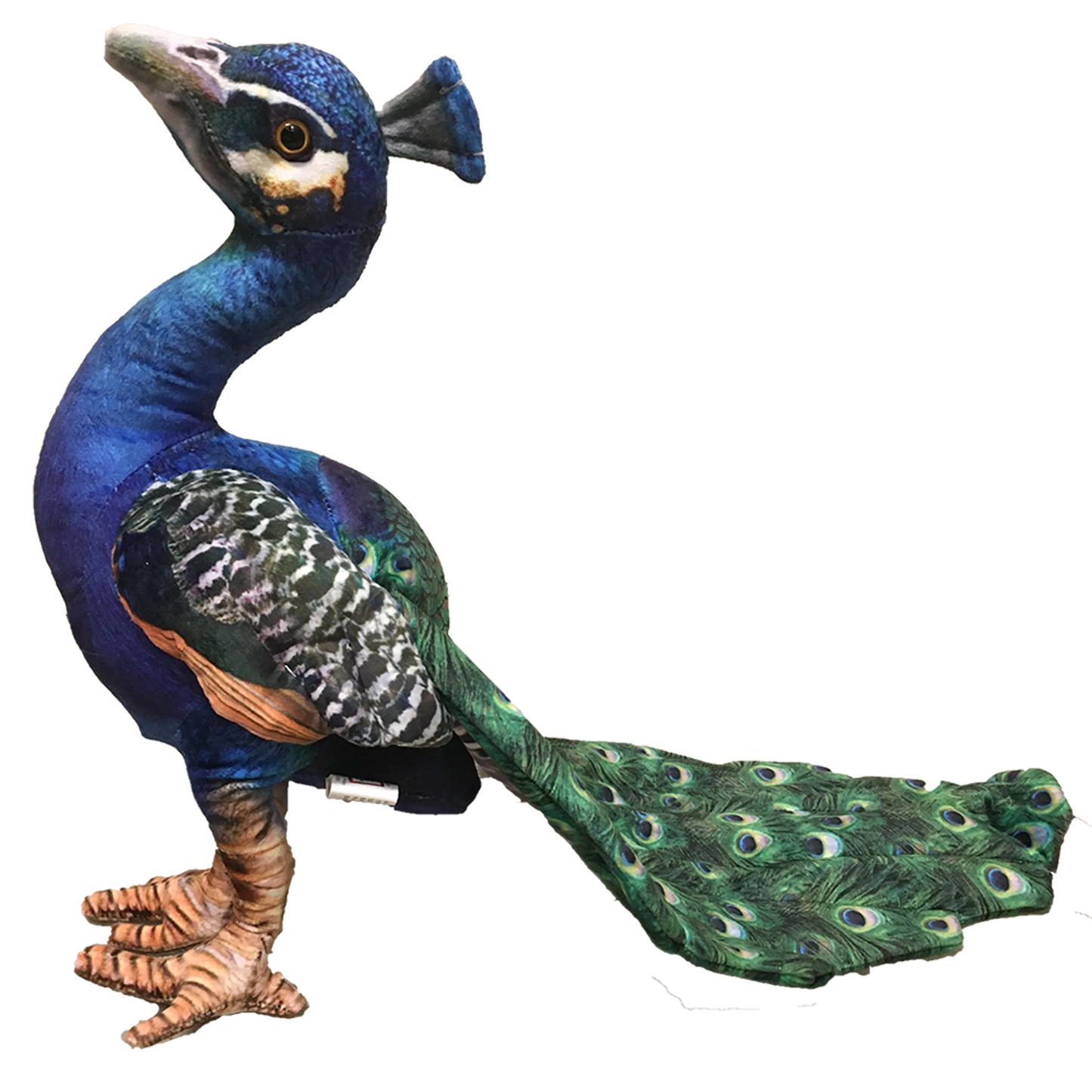 Peacock Plush Stuffed Animal | 18" | Detailed Feather Pattern | Exotic Bird Toy