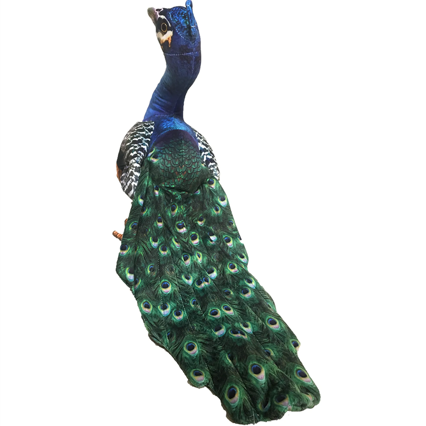Peacock Plush Stuffed Animal | 18" | Detailed Feather Pattern | Exotic Bird Toy