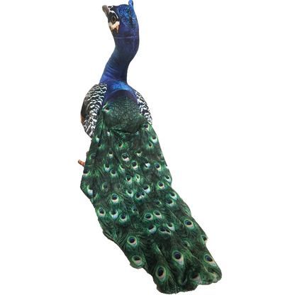 Peacock Plush Stuffed Animal | 18" | Detailed Feather Pattern | Exotic Bird Toy