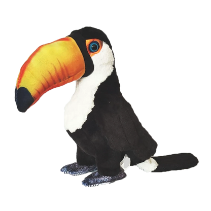 Toucan Plush Stuffed Animal | 12" | Colorful Beak & Feather Detail | Tropical Bird Toy