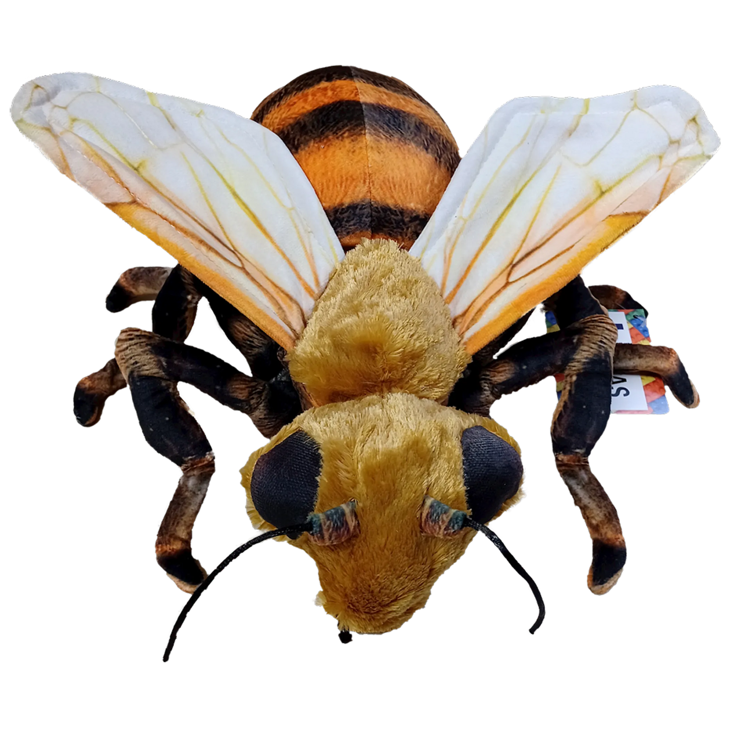 Bee Plush Stuffed Animal | 14" | Bendable Wings & Super Soft Fur | Insect Wildlife Toy