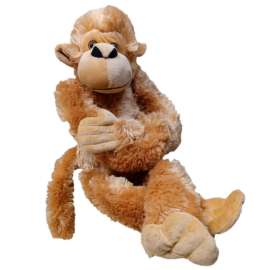 Monkey Plush Stuffed Animal | 24" | Velcro Hands | Long Arms & Legs | Hanging Toy