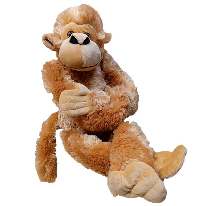 Monkey Plush Stuffed Animal | 24" | Velcro Hands | Long Arms & Legs | Hanging Toy