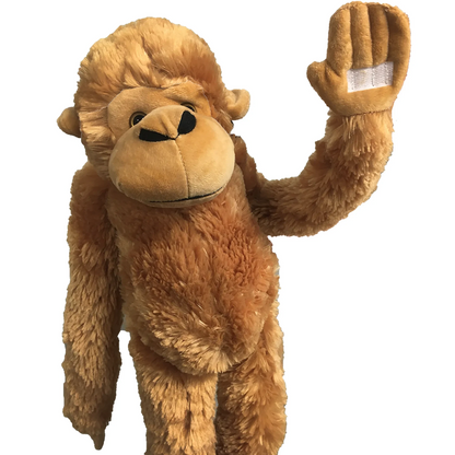 Monkey Plush Stuffed Animal | 24" | Velcro Hands | Long Arms & Legs | Hanging Toy