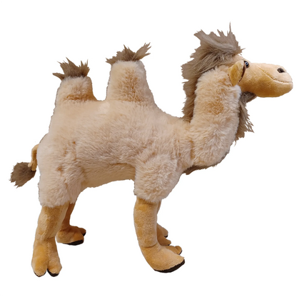 Camel Plush Stuffed Animal | 13.75" | Realistic Two-Hump Bactrian | Wildlife Toy