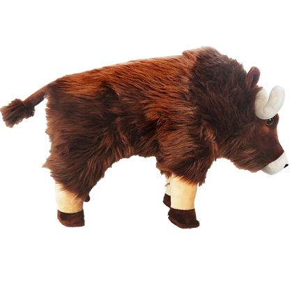 Musk Ox Plush Stuffed Animal | 12" | Dense Hair Texture | Arctic Wildlife Toy