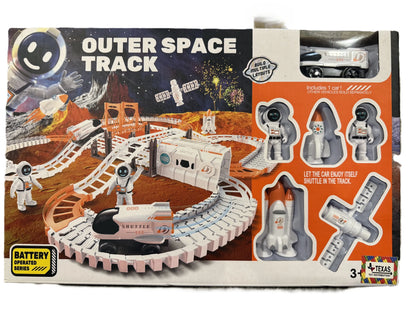 Outer Space Rocket Car Track Set with Shuttle and Figurines