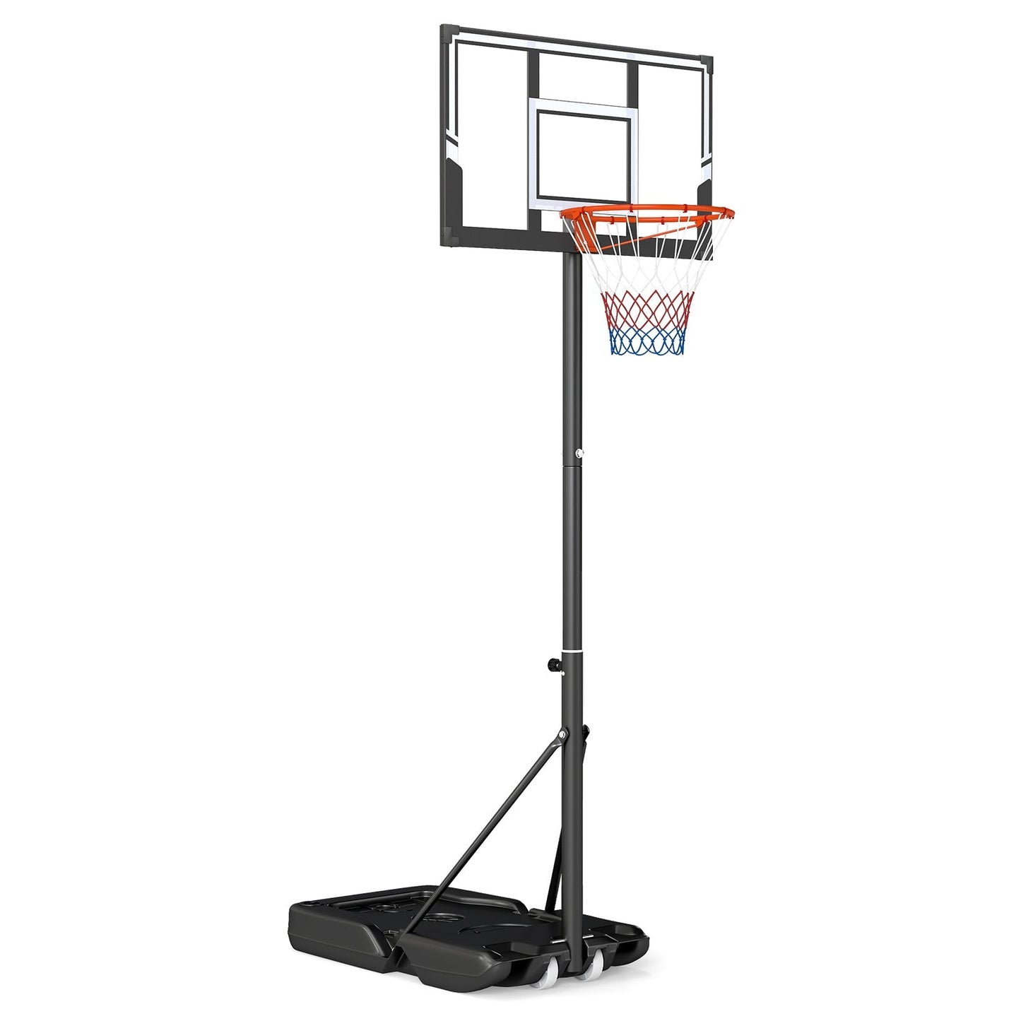 Portable Basketball Hoop | 3.3–10 ft | 18-Level Adjust | PC Backboard | Fillable Base | Wheels | Indoor & Outdoor