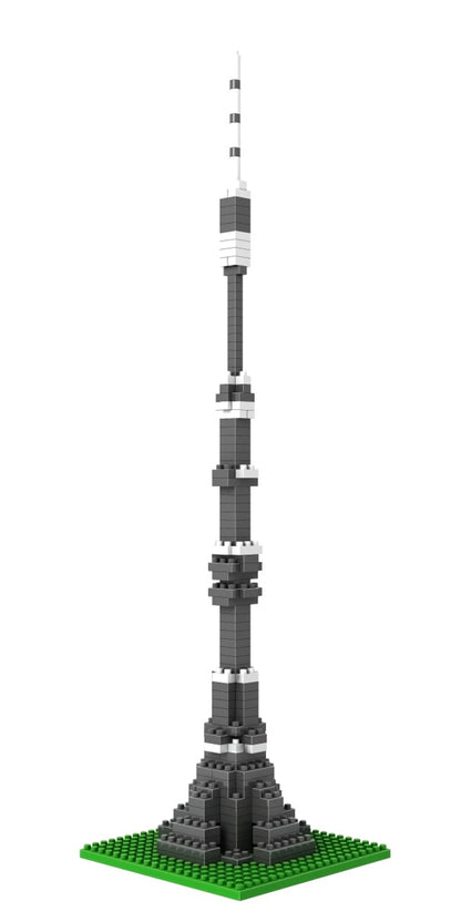 LOZ Micro Block Ostankino Tower Building Set – 190 Pieces | Ages 9+ | Moscow Landmark