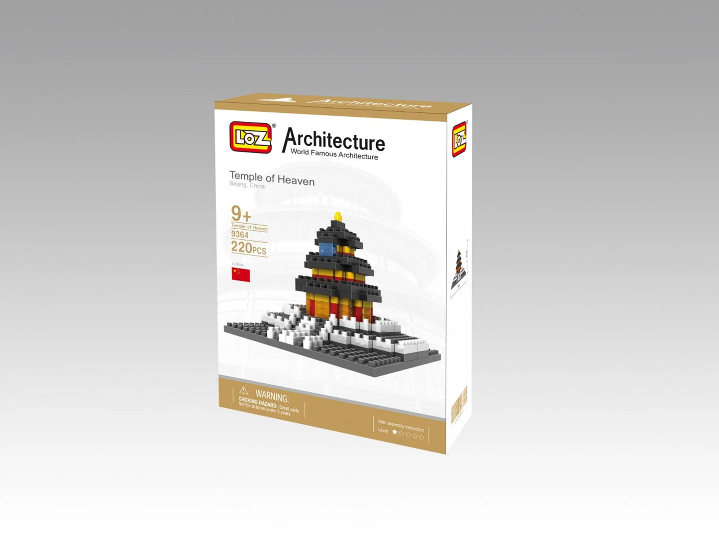 LOZ Micro Block Temple of Heaven Building Set – 220 Pieces | Ages 9+ | China Landmark