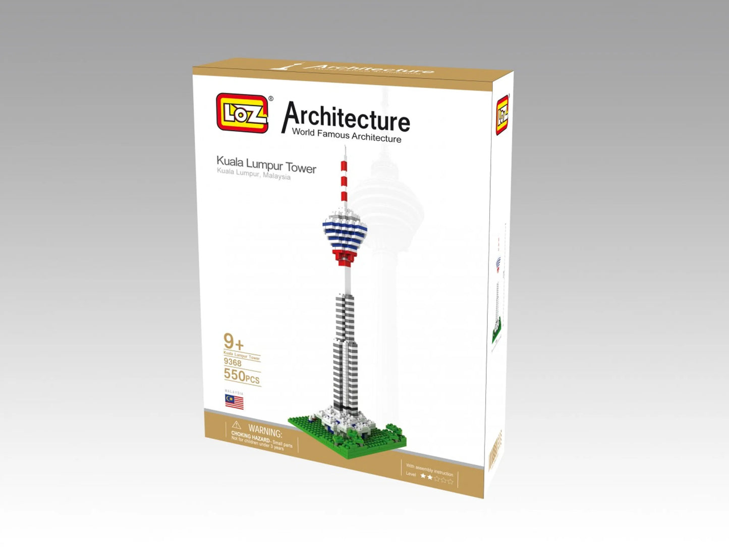 LOZ Micro Block Kuala Lumpur Tower Building Set – 550 Pieces | Ages 9+ | Malaysia Landmark
