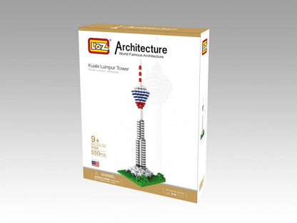 LOZ Micro Block Kuala Lumpur Tower Building Set – 550 Pieces | Ages 9+ | Malaysia Landmark