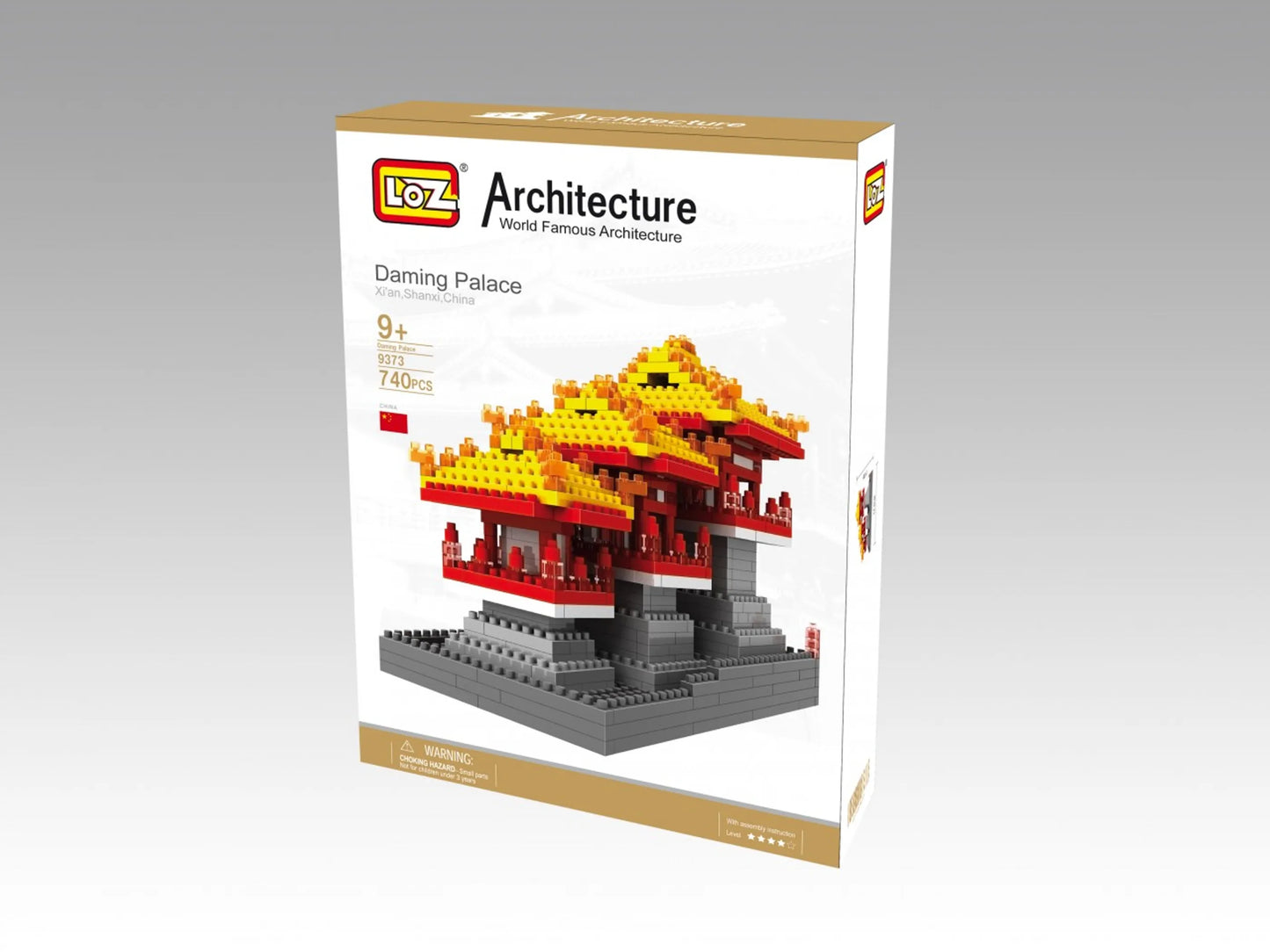 LOZ Micro Block Daming Palace Building Set – 740 Pieces | Ages 9+ | Tang Dynasty China Landmark