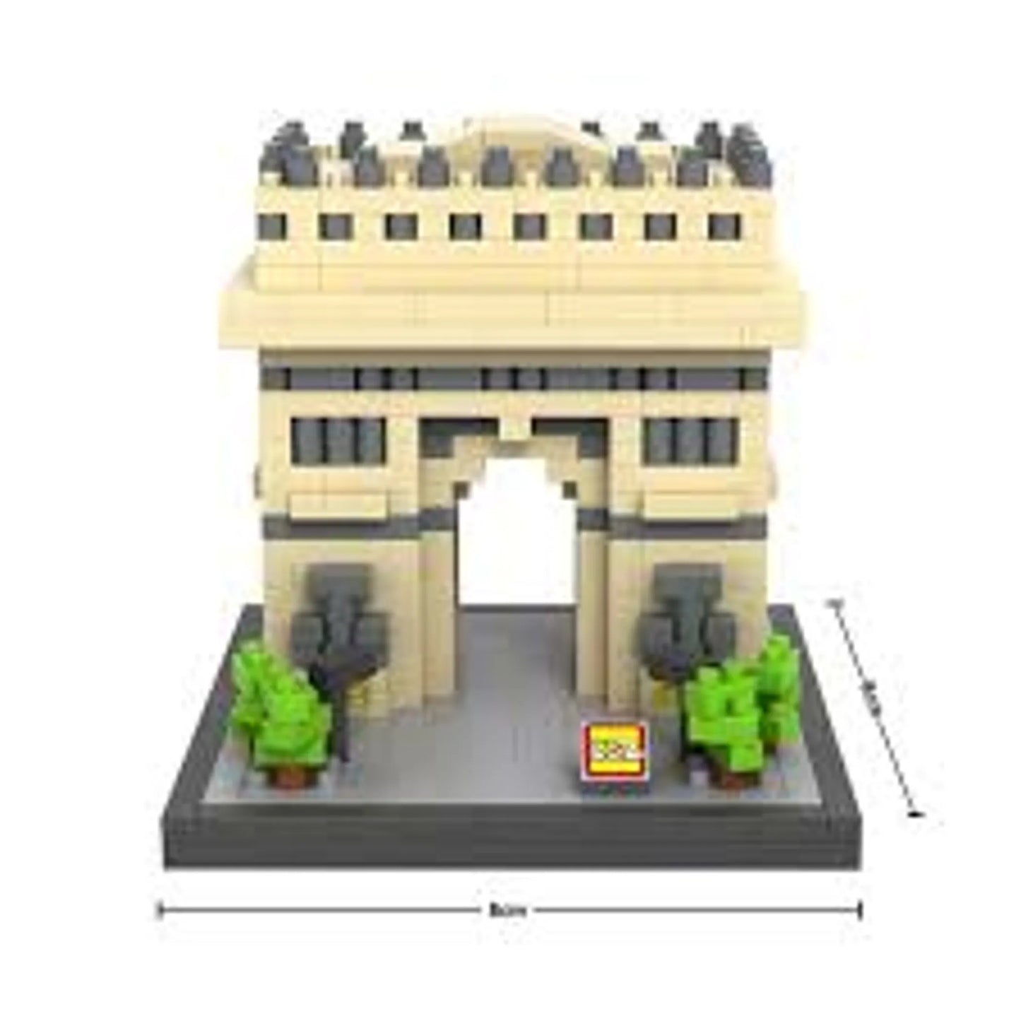 LOZ Micro Block Arc de Triomphe Building Set – 640 Pieces | Ages 14+ | Paris Landmark