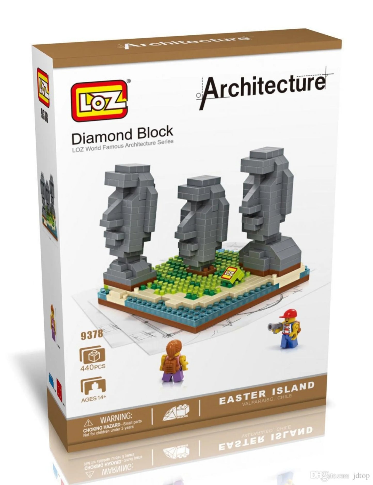 LOZ Micro Block Easter Island Moai Building Set – 440 Pieces | Ages 14+ | World Landmark