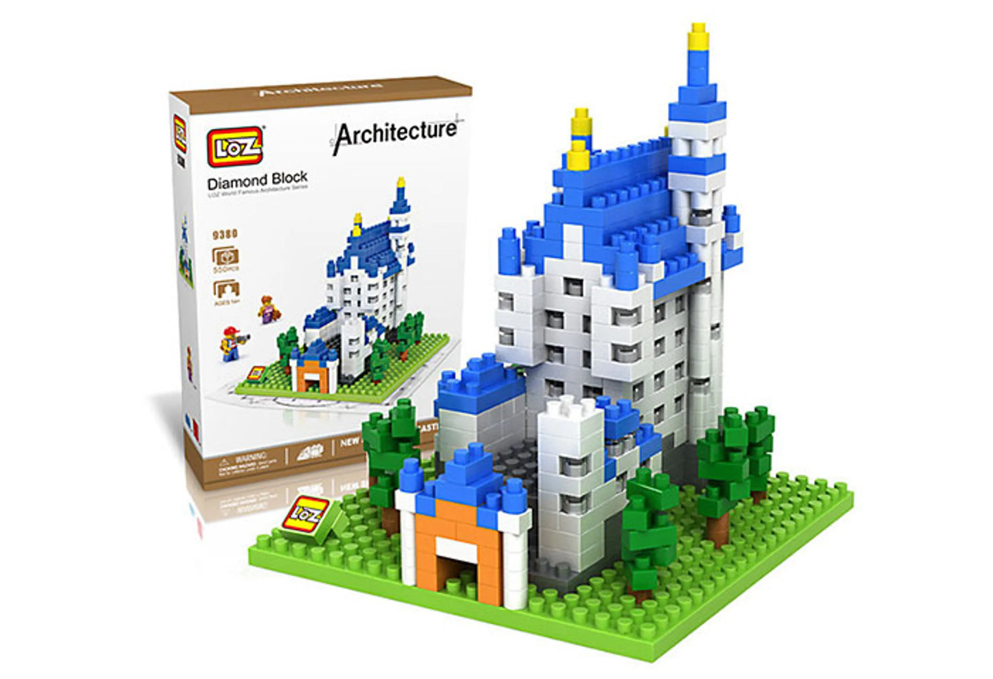 LOZ Micro Block Neuschwanstein Castle Building Set – 550 Pieces | Ages 14+ | Germany Landmark