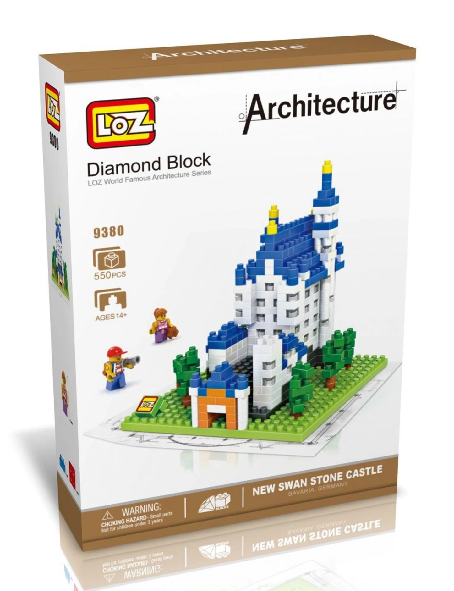 LOZ Micro Block Neuschwanstein Castle Building Set – 550 Pieces | Ages 14+ | Germany Landmark
