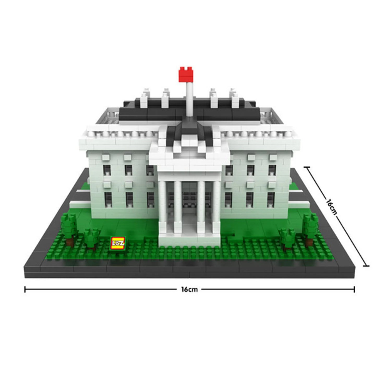 LOZ Micro Block White House Building Set – 1,170 Pieces | Ages 14+ | Washington DC Landmark