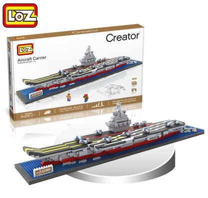 LOZ Micro Block Aircraft Carrier Liaoning Building Set – 1,300 Pieces | Ages 14+ | Navy Model