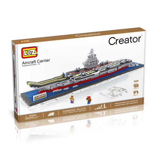 Creator aircraft carrier mini block building set box with model and parts diagram