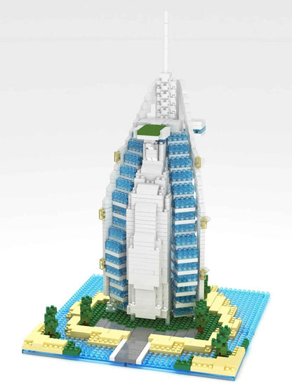Burj Al Arab Hotel Micro Block Building Set — 1,095 Pieces | Ages 10+
