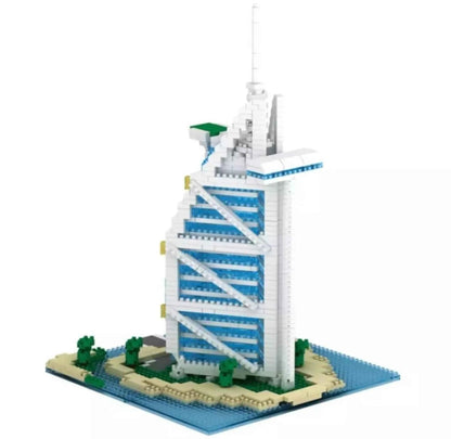 Burj Al Arab Hotel Micro Block Building Set — 1,095 Pieces | Ages 10+