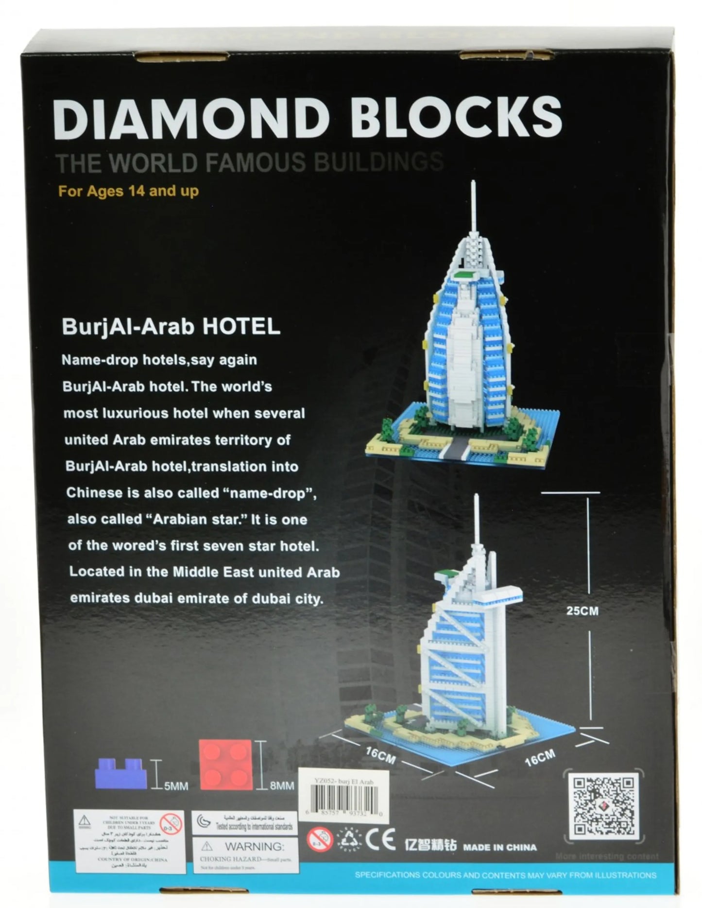 Burj Al Arab Hotel Micro Block Building Set — 1,095 Pieces | Ages 10+