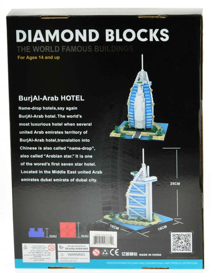 Burj Al Arab Hotel Micro Block Building Set — 1,095 Pieces | Ages 10+