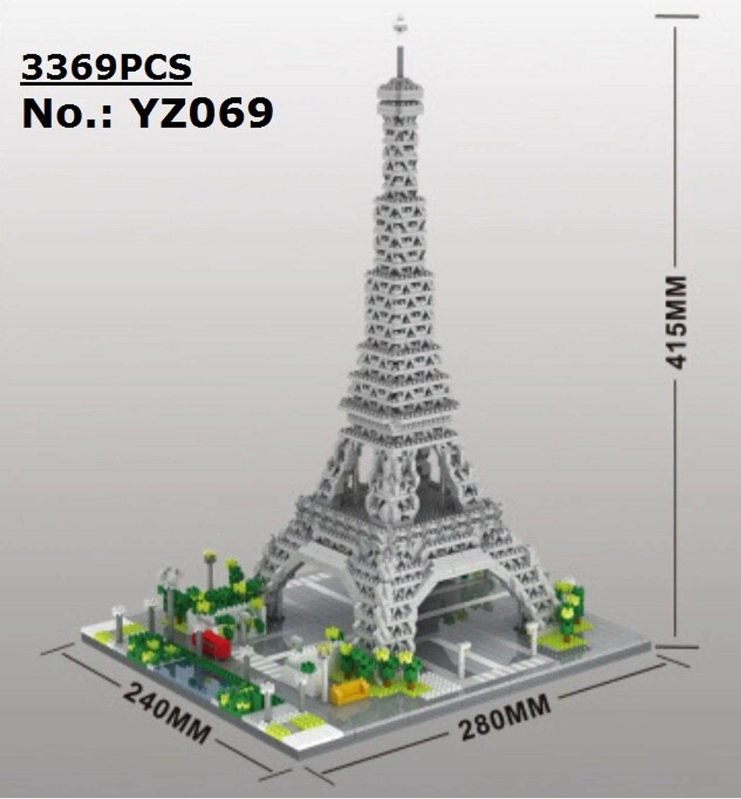 Eiffel Tower Micro Block Building Set — 3,370 Pieces | Ages 10+