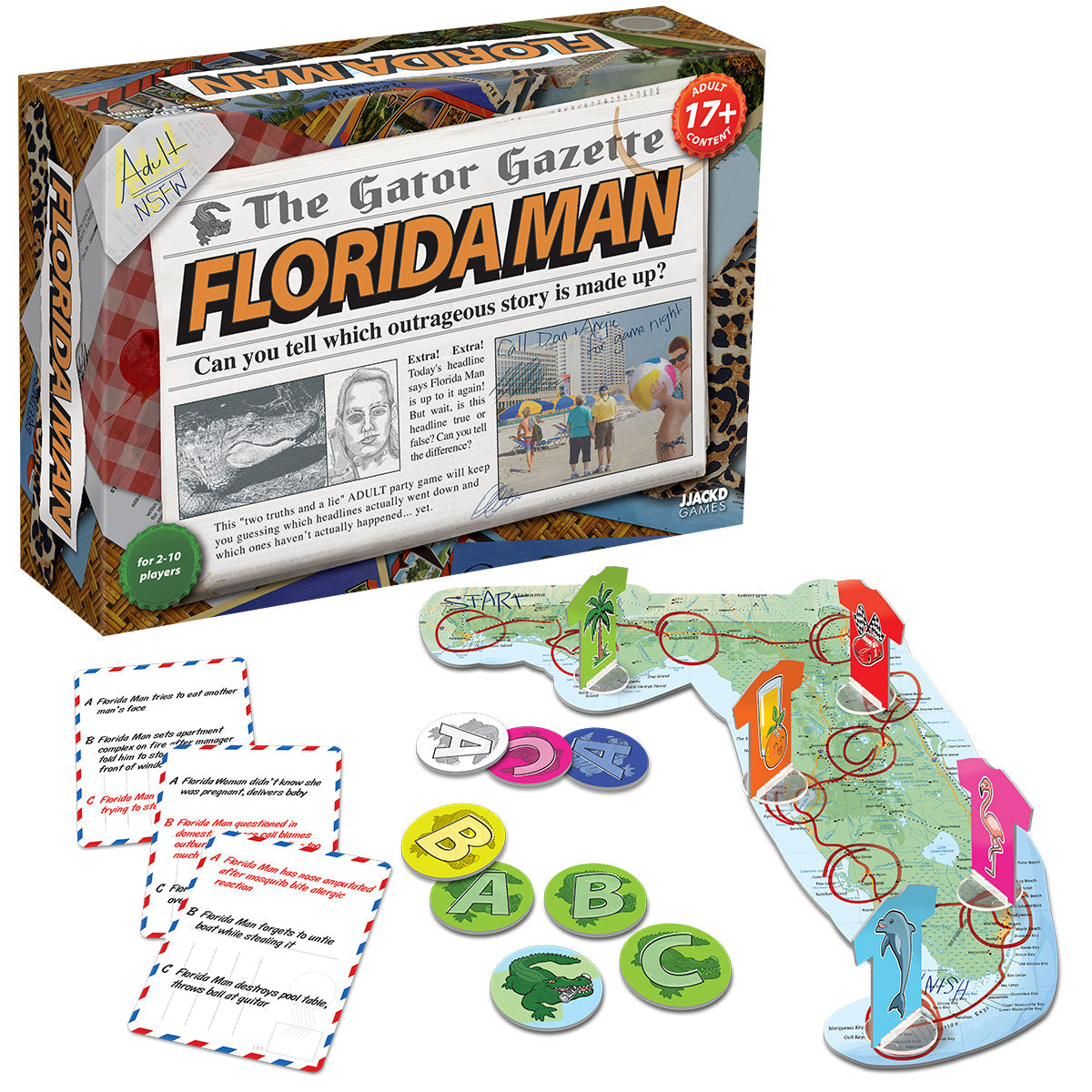 Florida Man: Spot the Fake News Board Game - Ages 17+