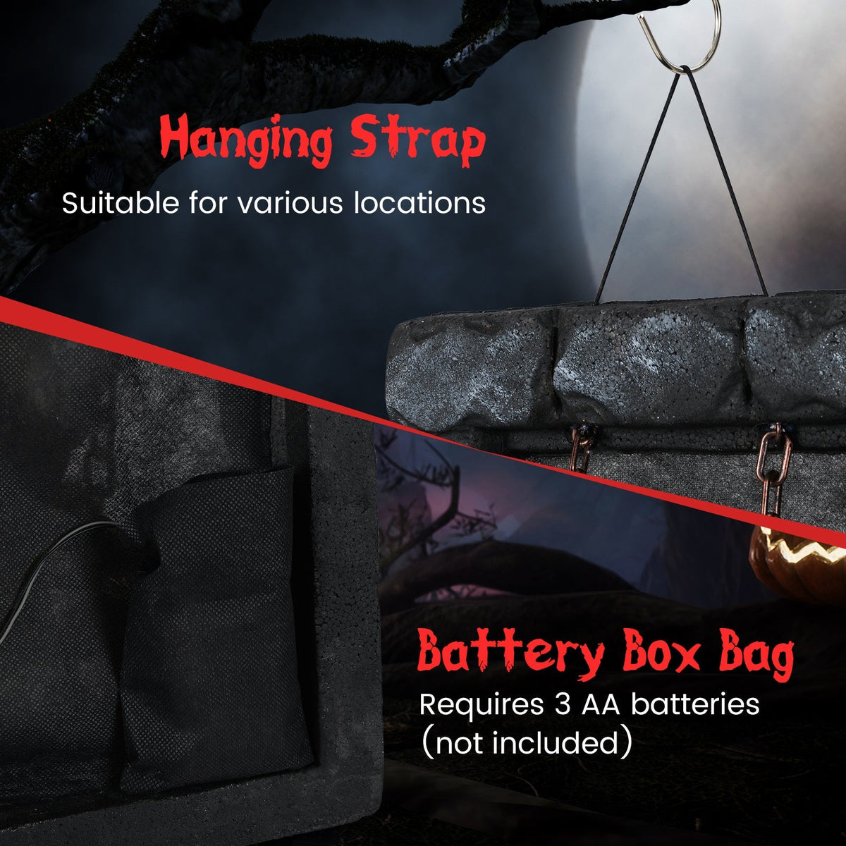 Halloween Hanging Animated Zombie Prisoner Decoration