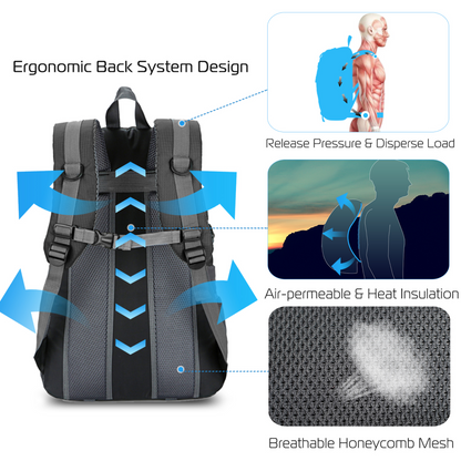 Gbruno 36L Waterproof Outdoor Backpack – Lightweight Daypack for Hiking & Travel