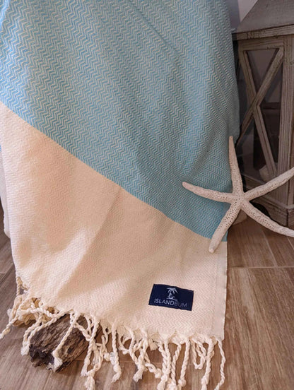 Island Bum Turkish Towel | 38" x 72" | 100% Turkish Cotton | Lightweight & Quick-Dry