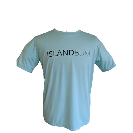 Island Bum UPF 50+ Performance Short Sleeve Shirt | Moisture-Wicking & Breathable | Seafoam & Navy - Niksstuff