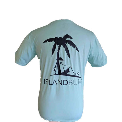 Island Bum UPF 50+ Performance Short Sleeve Shirt | Moisture-Wicking & Breathable | Seafoam & Navy