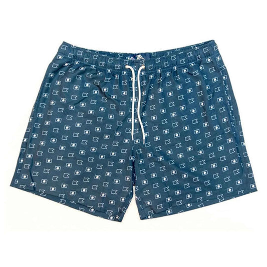 Island Bum Nautical Flag Swim Trunks | Recycled Polyester | 4-Way Stretch | UPF | 6" Inseam