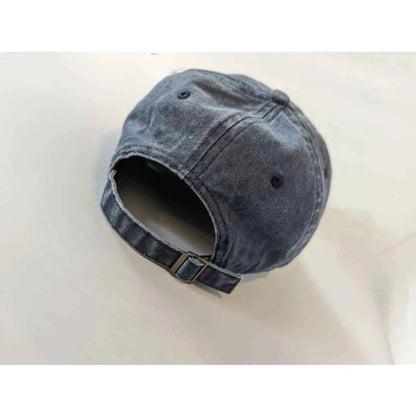 Vintage Distressed Ball Cap | 6-Panel Polo Dad Hat | Pre-Washed | Navy